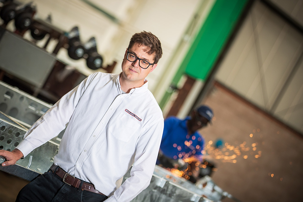 Lewis James is proud to accept the King's Award for Enterprise