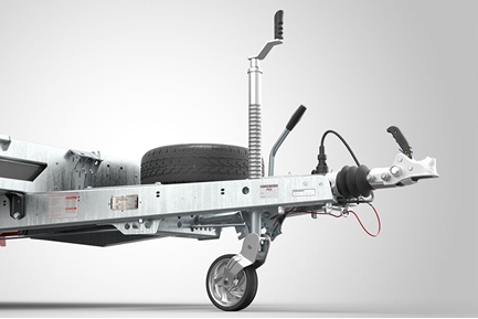 Heavy-duty låsbar kulhandske and stödhjul