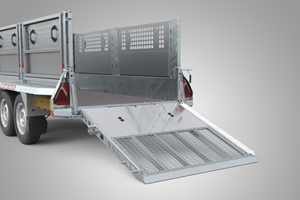 Panneau arrière polyvalent à grillage aluminium pleine largeur