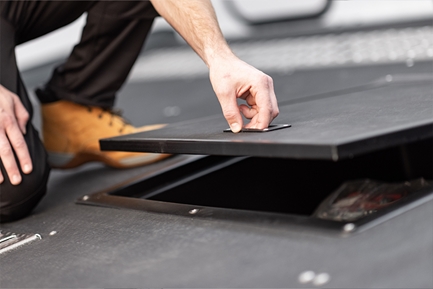 Oppbevaring under gulvet