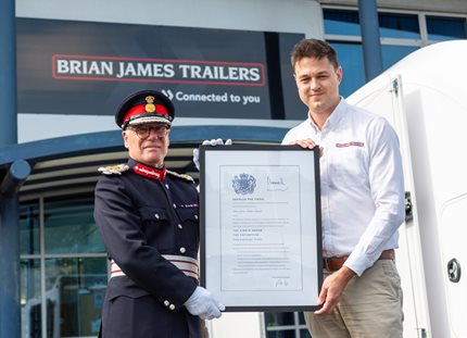 Brian James Trailers receive The King's Award for Enterprise
